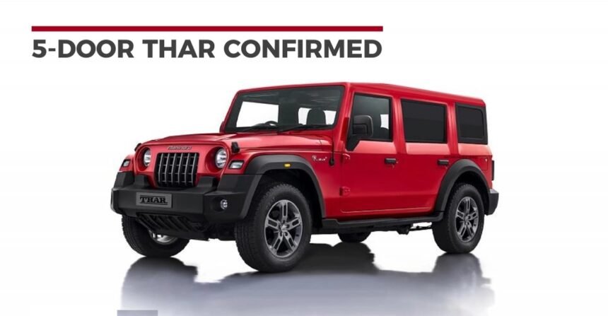 Mahindra Thar 5-Door is going to enter the Indian market very soon, the price has taken away everyone's sleep